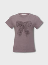 Dot Frill Ribbon T-Shirt (COCOA)