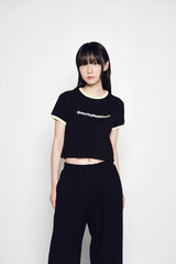 25SS スネークイニシャルリンガークロップ半袖Tシャツ ブラック
