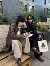 No.0946 DT leather half COAT