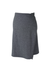 [Sepia] Wrap skirt pants set - only skirt (Gray/Black)