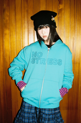 No Stress Hoodie Zip-up - Mint
