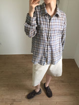 Summer Gauze Check Shirt (2color)