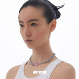 KVK THE BLOSSOM reconfigurable necklace with elements from the Peach Blossom collection