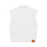 LOOSE FIT WHITE DENIM VEST code 21011