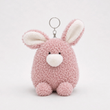 【MADE】pig rabbit (baby pink) (keyring)