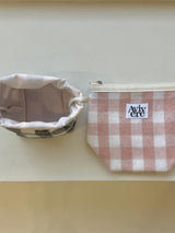 classic pouch_check babypink