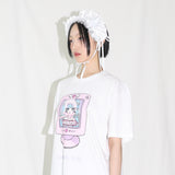 Computer Angel Half T-shirt - WHITE