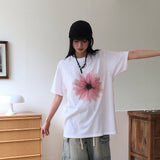 ソミ フラワープリント オーバーサイズフィット半袖Tシャツ