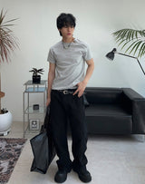 Cor zipper slim short-sleeve tee