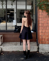 Pino halter‑neck cotton mini dress