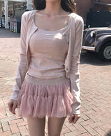 [♡MADE♡] ブンシグニチャービスチェ + カーディガンセット