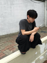 ディープリブマッスルフィットクロップ半袖Tシャツ 6C
