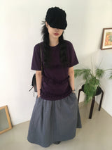 Ruffle short-sleeve T-shirt