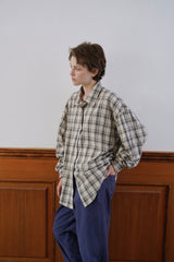 Autumn check shirt_beige