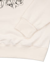 UNISEX Rose Embossed ブラウス レギュラーフィット スウェットシャツ クリーム (FCF1TS328M)