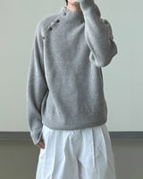 Nell Line Neck Button Knit