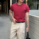 LMN モダンクラシックコットンクロップ半袖Tシャツ (5 colors)