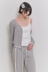 Sweet Dreams Lace Flare Pants (Gray)
