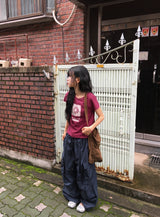 Tiav Flower Printing Short Sleeve Tee