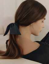 26SS★ Ribbon Tail Embroidery Hair Scrunchie