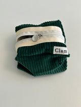 Clam ラウンドポーチ _ コーデュロイブロッコリー