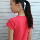 ナンバーストレッチTシャツ red