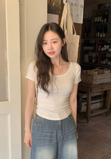 MI Washed Denim Wide Pants (2color)