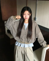 Soft Layered Frill Long Sleeve T-Shirt