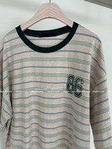 Lucky striped oversized fit short-sleeved T-shirt