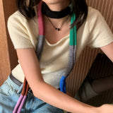 Picasso Color Coloring Unit Price Thin Choker Scarf Knit muffler Gift