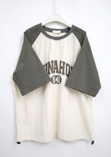 プナオフオーバーサイズショートスリーブTシャツ