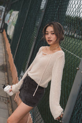 ソフトニットレイジーティップアップトップ - 3 colours