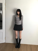 ベーシックVネックニット（4色）
