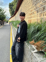 ハクウォッシングワイドデニムパンツ