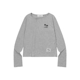 CANA アンバランス ボタン ロングスリーブ Tシャツ(3COLOR)
