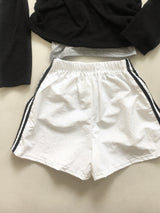 Two-line nylon washable shorts (8c)
