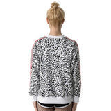 Leopard Sweatshirt (White) *reflective tape