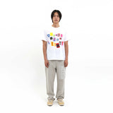 マルチスカルストレートコットンパンツ (GRAY)