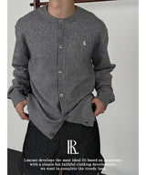 [ESSENTIAL LINE] Round neck basic cardigan(2color)