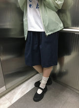 26SS★ [BAONHAUS] ヒナキリネンバンドバミューダパンツ