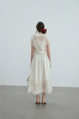 Unique flare butterfly bow tie tulle skirt