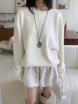 [UNISEX] Cloudy Season Overfit Angora Crewneck Long Sleeve Knit (7 colors)