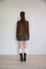 FRILL POCKET SUEDE JACKET (2 COLORS)