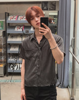 Argent Silk ST Tie Short Sleeve Shirt