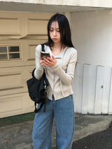 Nini Strap Ribbed Cardigan (6c)