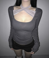 berry tie tee (3colors)