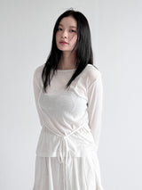 SOFT BOATNECK STRAP TEE