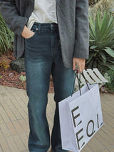 ASCLO Sand Brush Flare Denim Pants (2color)