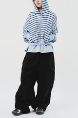 (W) Mush Striped Zip Hoodie (2color)