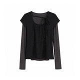 Elin Square Neck Layered Tee